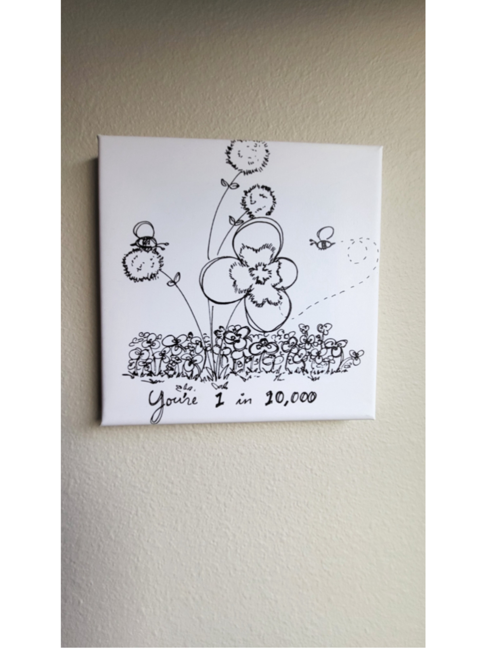 4 leaf clover canvas art